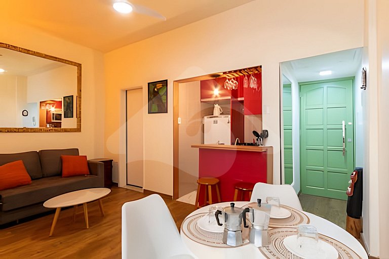 4 min de Copacabana | Bello y decorado