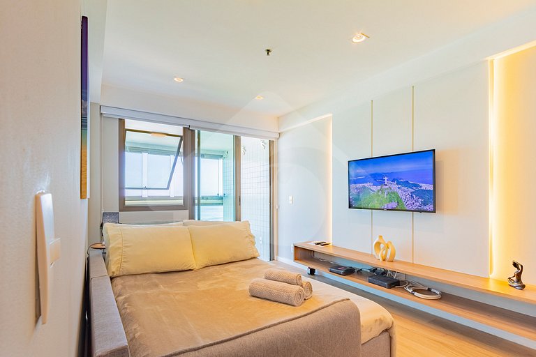 Apartamento na Frente da Praia | Calmo e Decorado